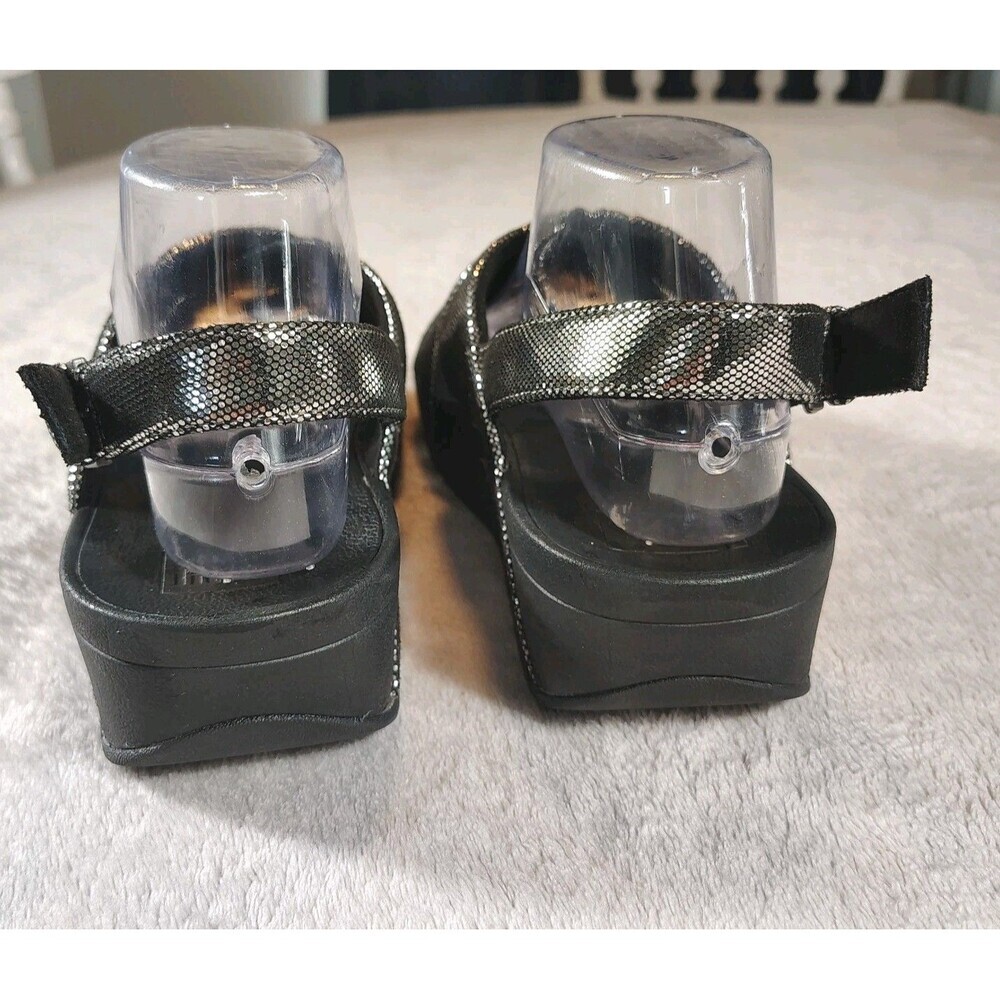 FitFlop Lulu Metallic Slingback Sandals Size 8 Women's Comfort Wedge Shoes - Picture 5 of 9